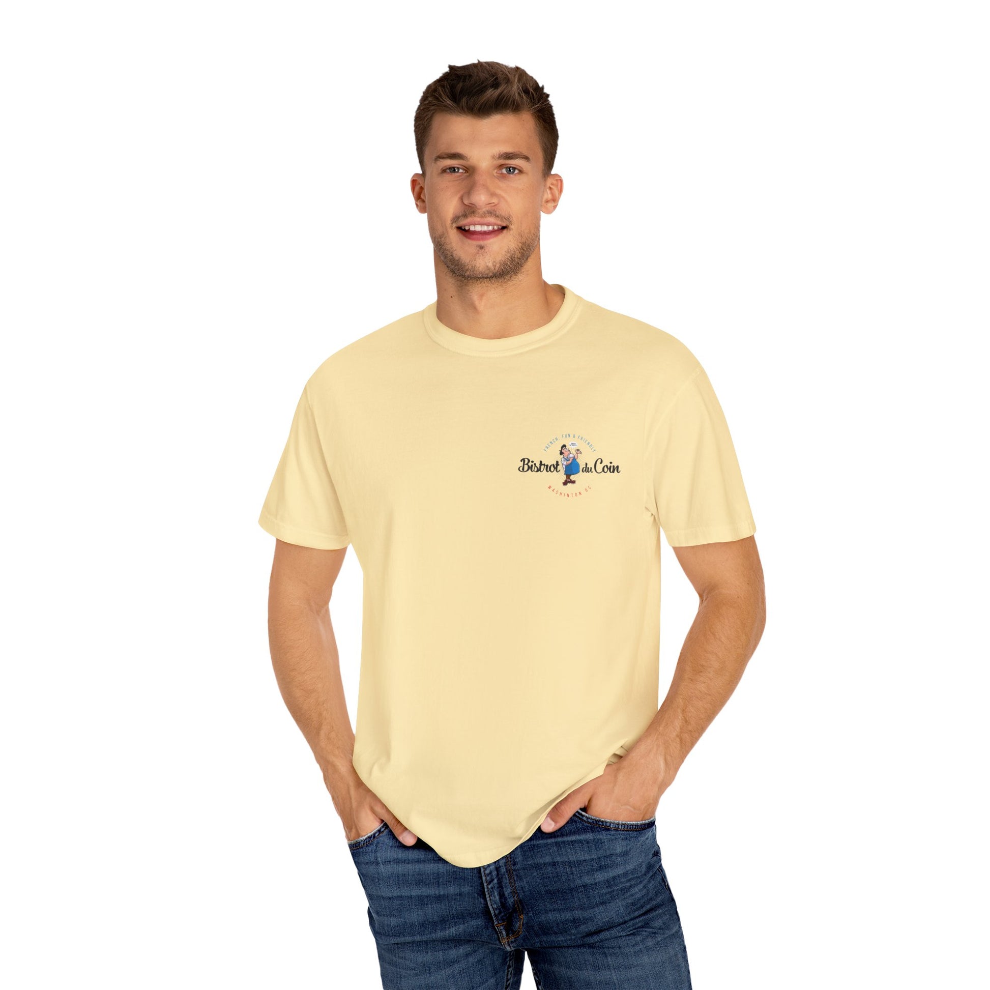 Charming Bistro T-Shirt, Vintage Style Tee, Casual Unisex Shirt, Perfect for Food Lovers, Ideal for Restaurant Staff, Great Gift Idea