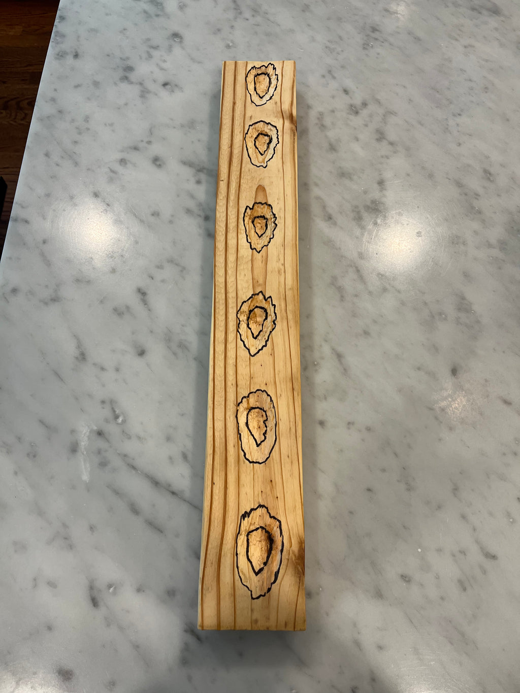 Cannon Street Half Dozen Oyster Wooden Plate