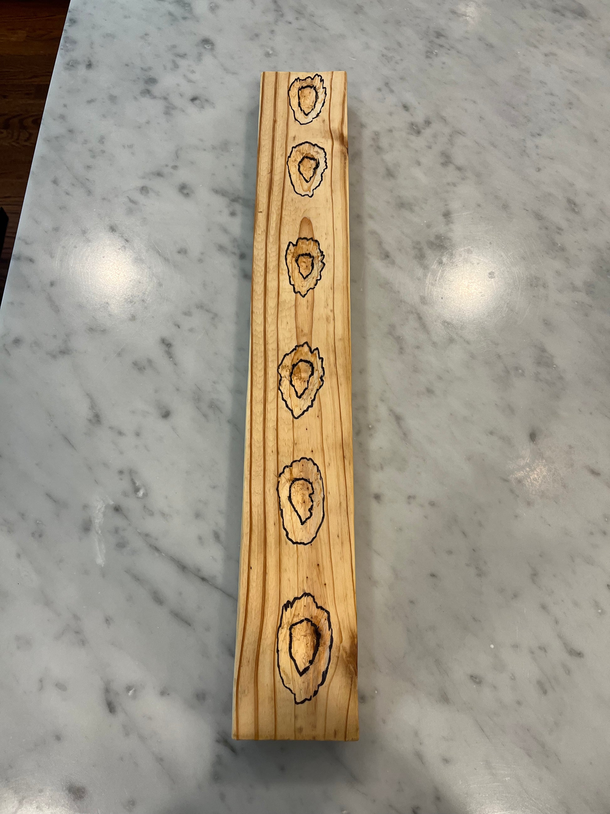 Cannon Street Half Dozen Oyster Wooden Plate